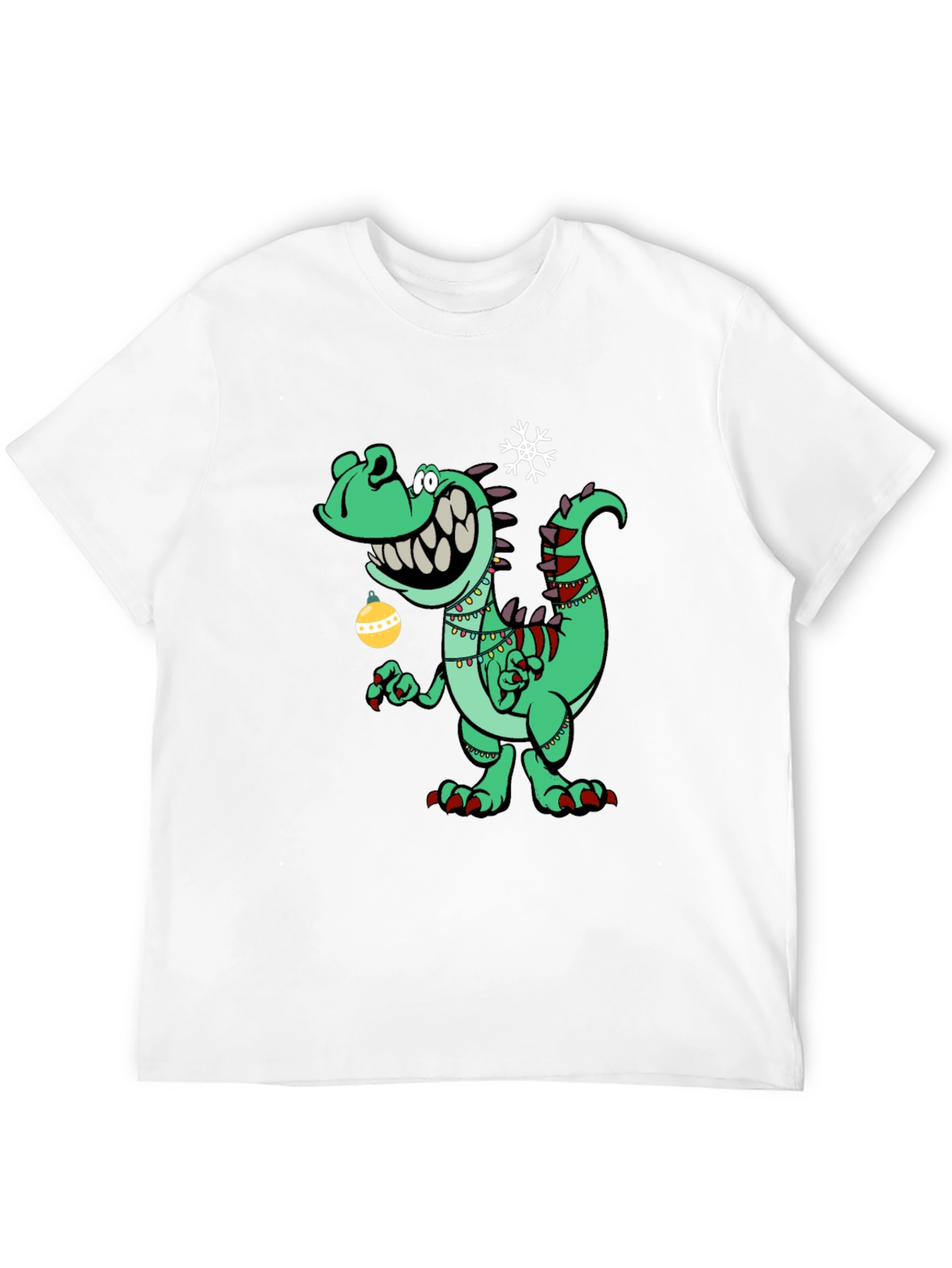 Festive Dino T-Shirt - Holiday Dinosaur