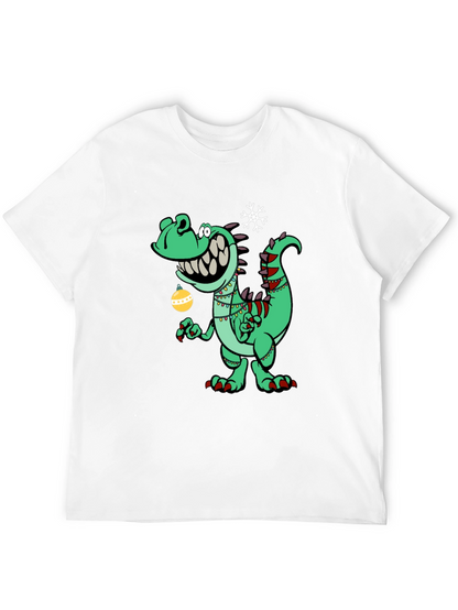 Festive Dino T-Shirt - Holiday Dinosaur