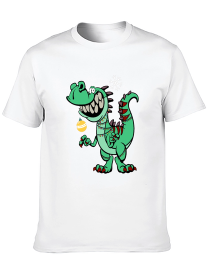 Festive Dino T-Shirt - Holiday Dinosaur