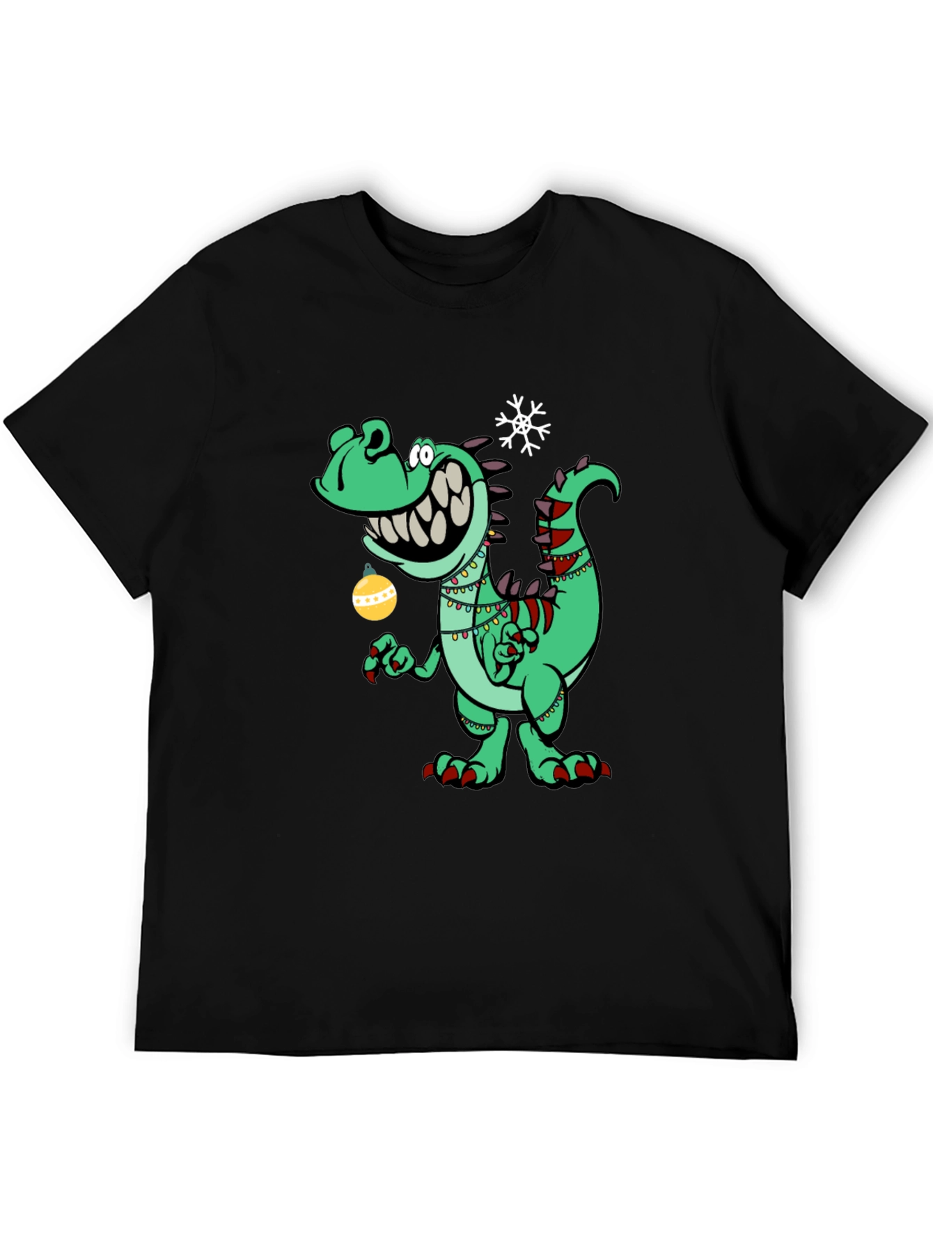 Festive Dino T-Shirt - Holiday Dinosaur