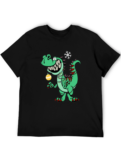 Festive Dino T-Shirt - Holiday Dinosaur