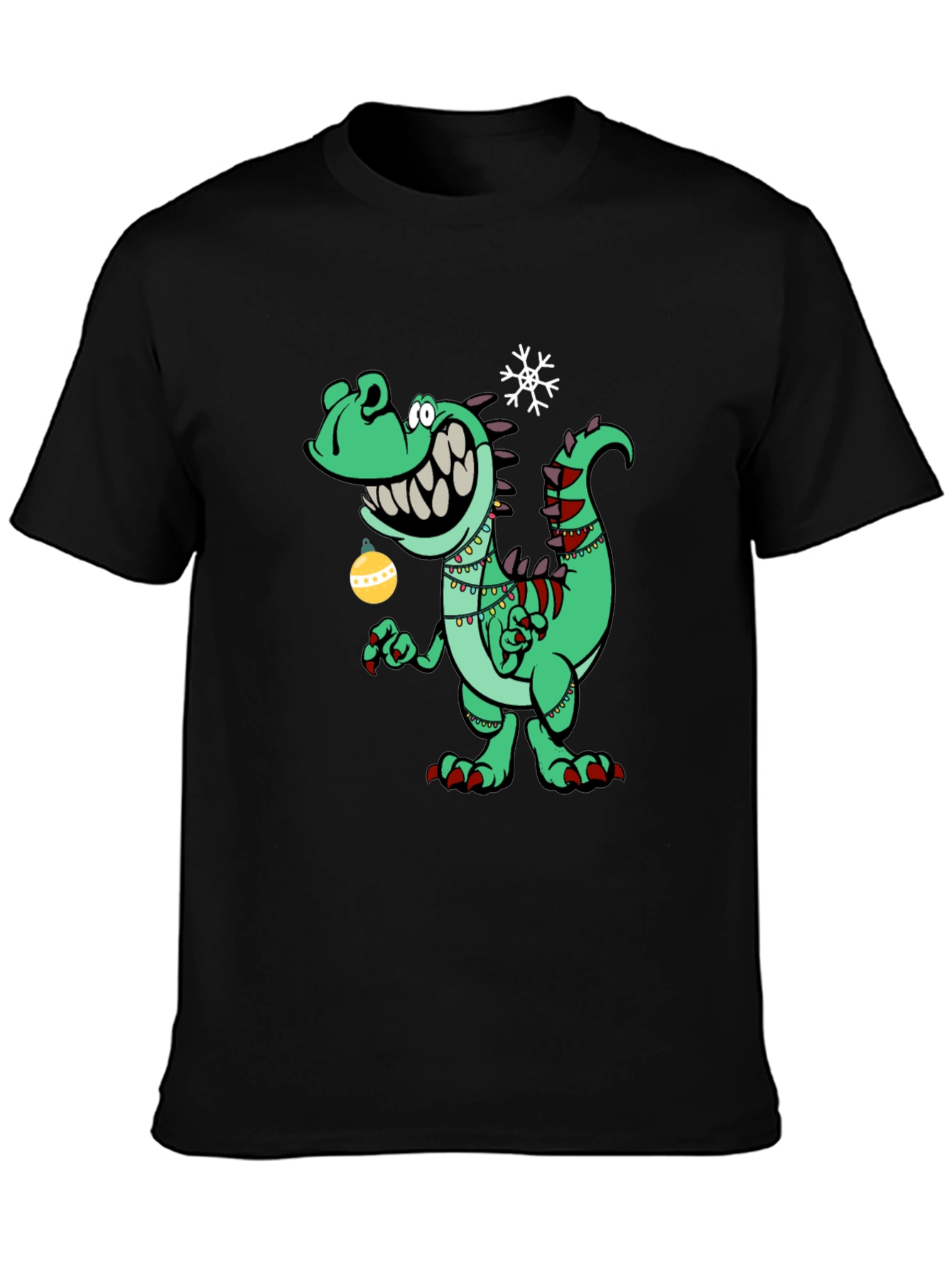Festive Dino T-Shirt - Holiday Dinosaur