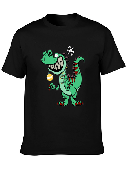 Festive Dino T-Shirt - Holiday Dinosaur