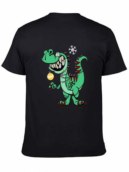 Festive Dino T-Shirt - Holiday Dinosaur