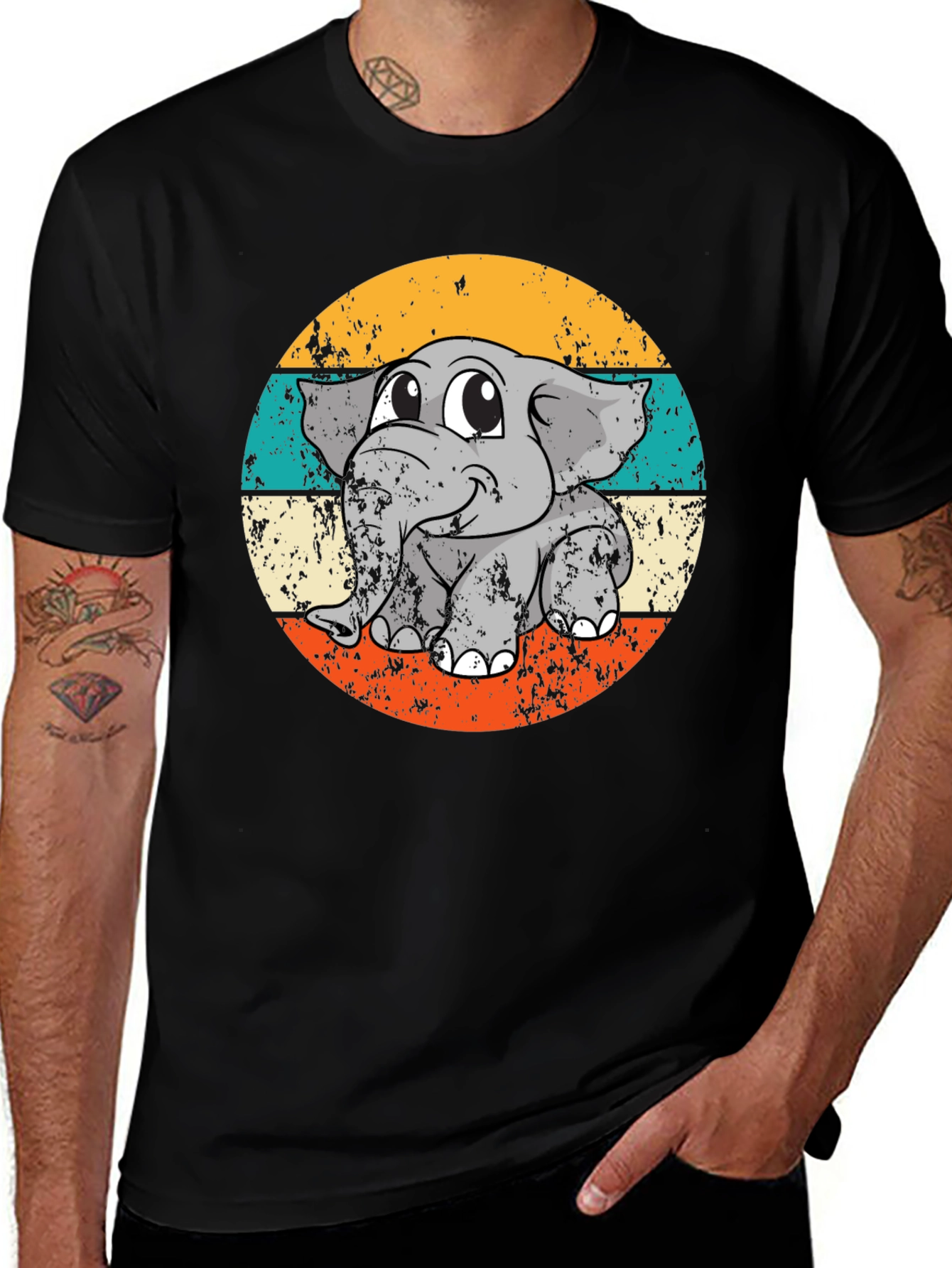 Retro Elephant Graphic Tee