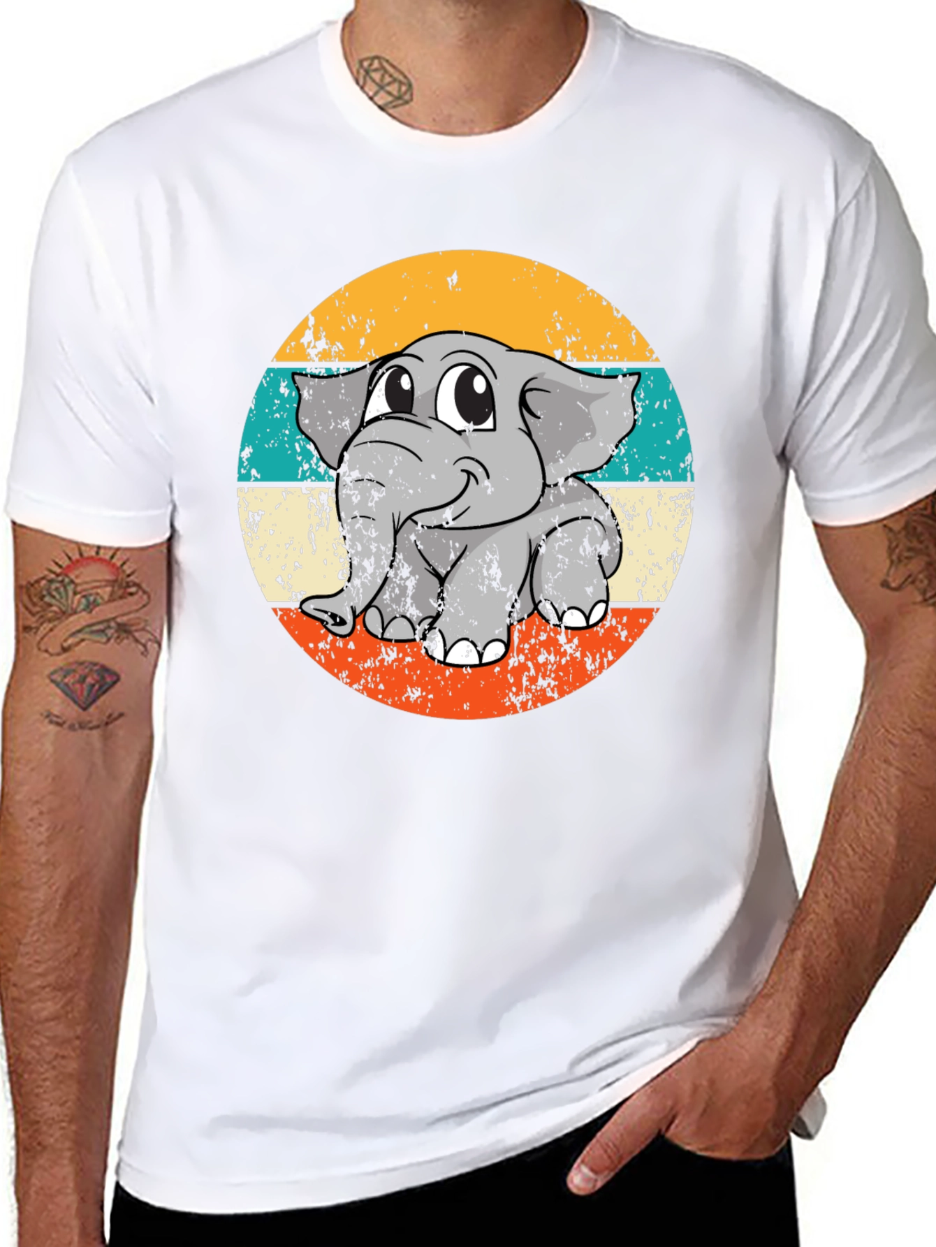 Retro Elephant Graphic Tee