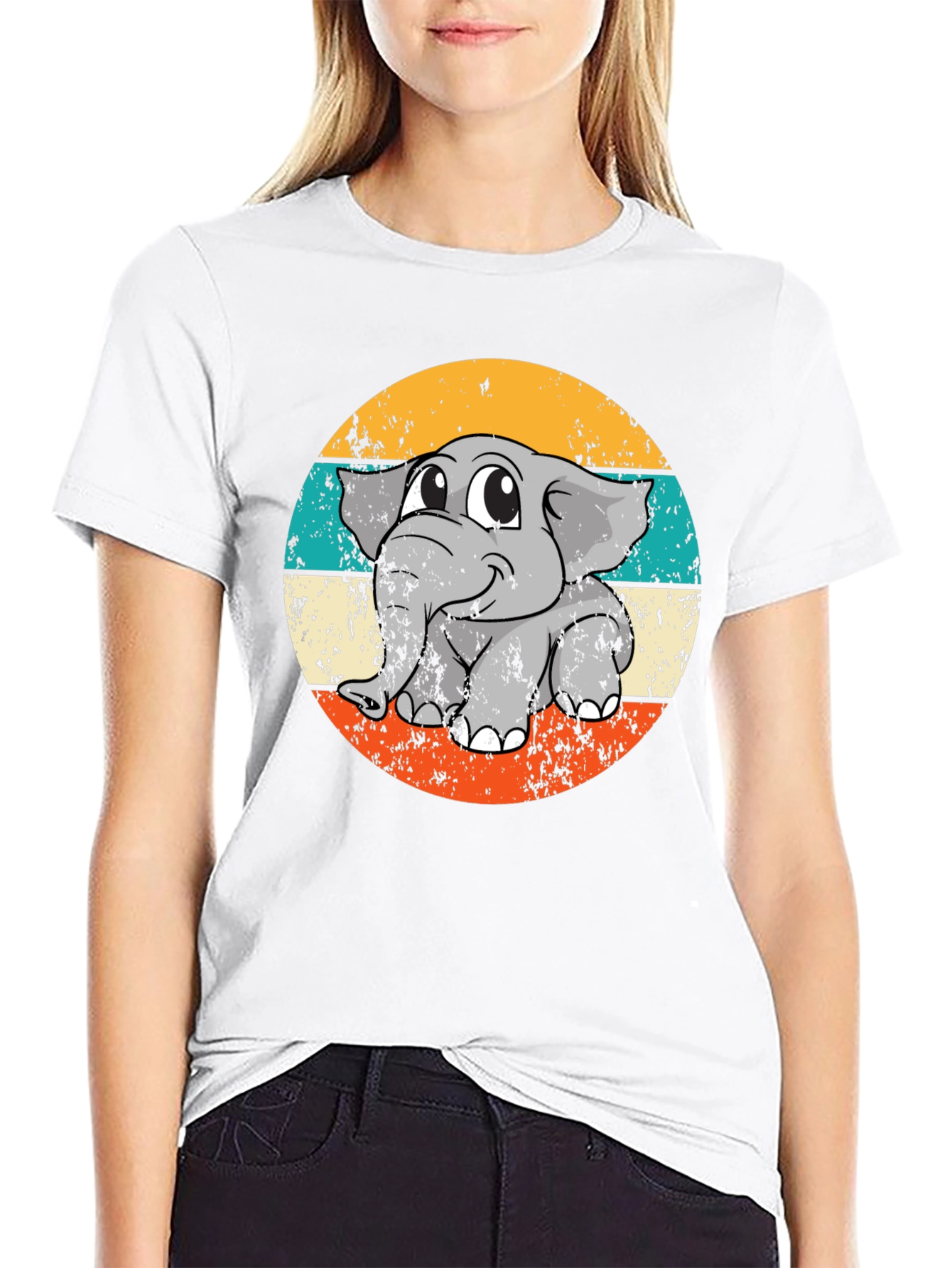 Retro Elephant Graphic Tee