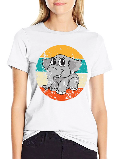 Retro Elephant Graphic Tee