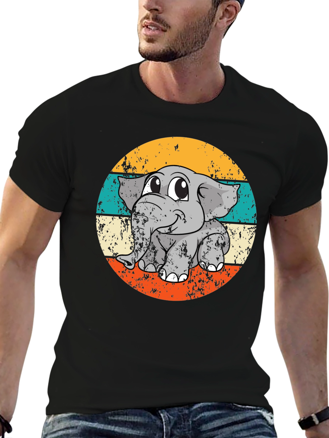 Retro Elephant Graphic Tee