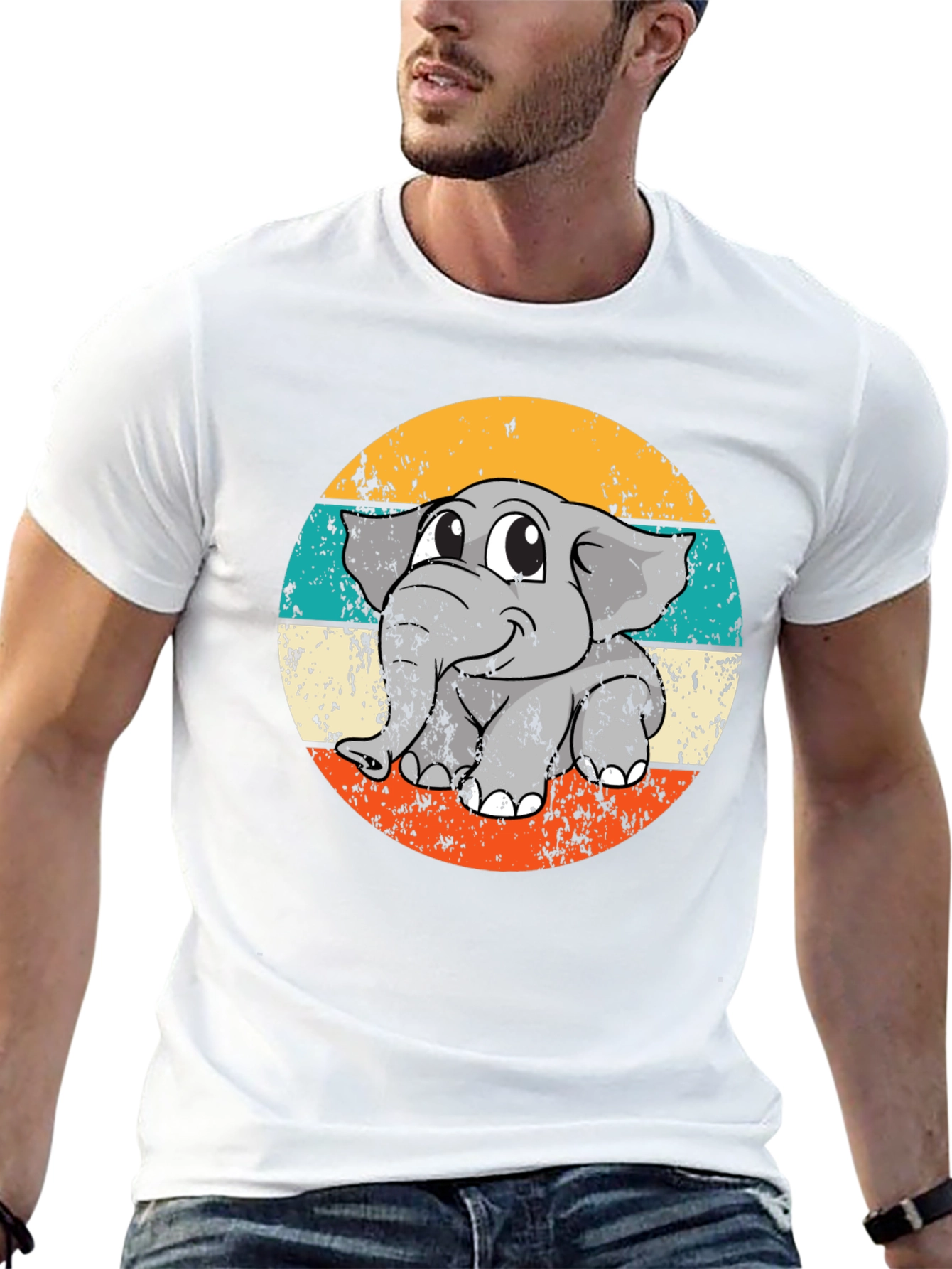 Retro Elephant Graphic Tee