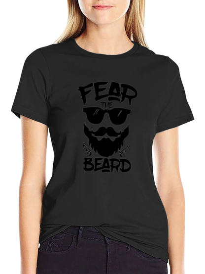 Fear The Beard Mens Black Graphic Tee