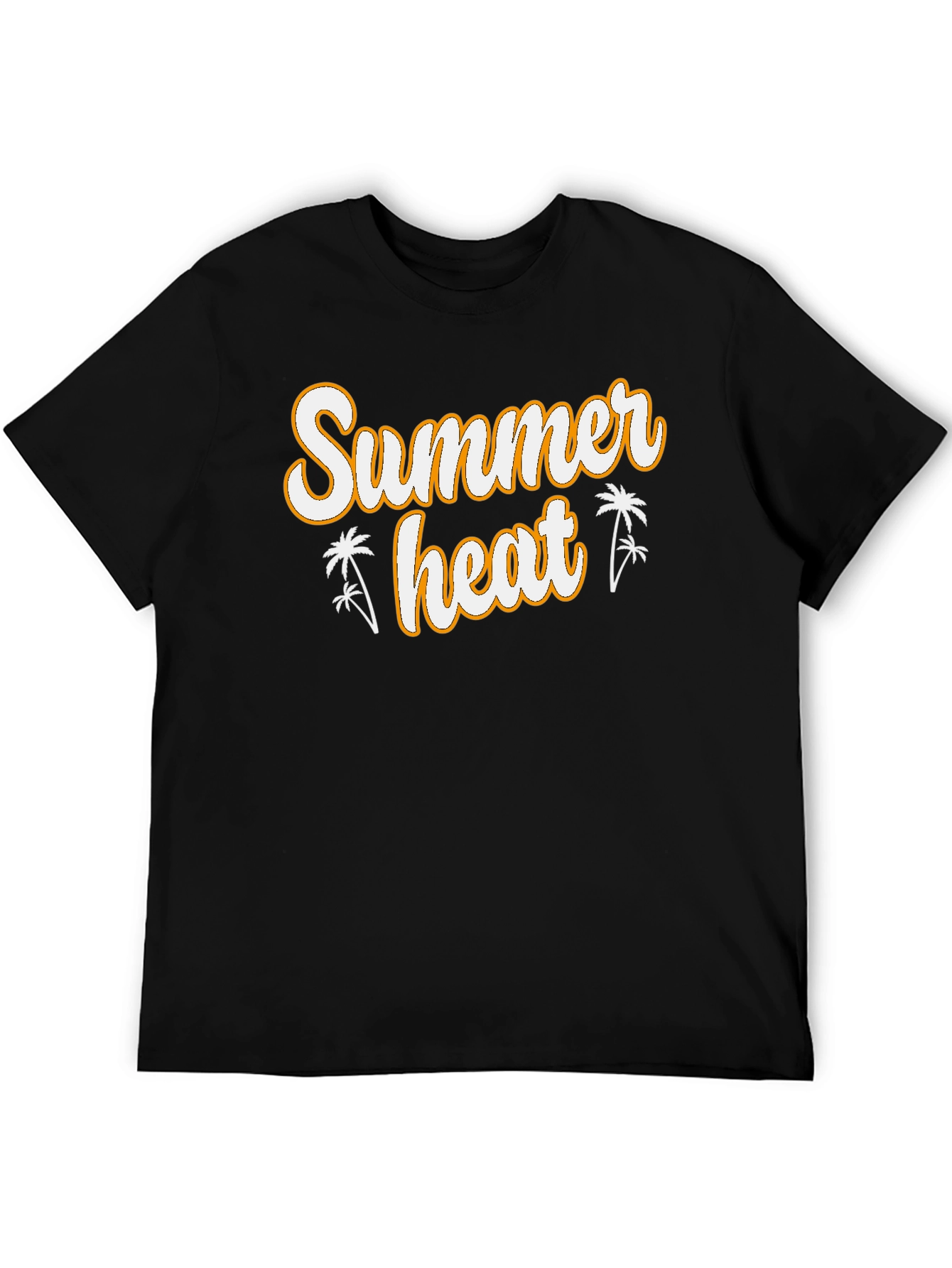 Summer Heat Graphic Tee - Black Cotton T-Shirt