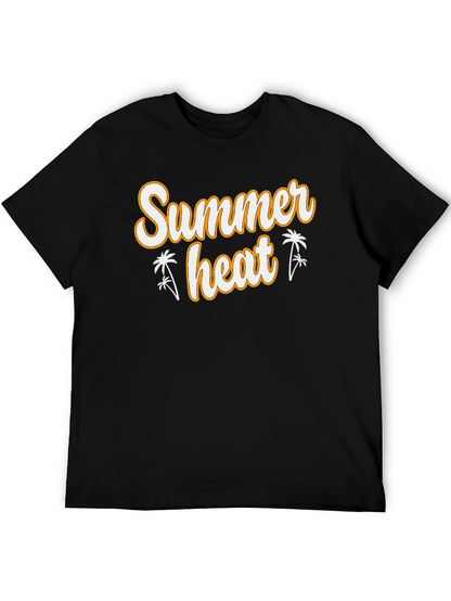 Summer Heat Graphic Tee - Black Cotton T-Shirt