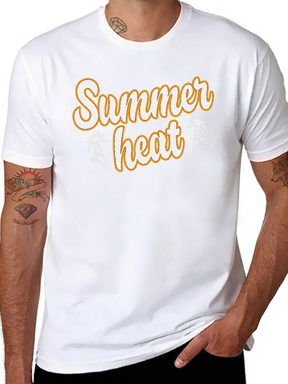 Summer Heat Graphic Tee - Black Cotton T-Shirt