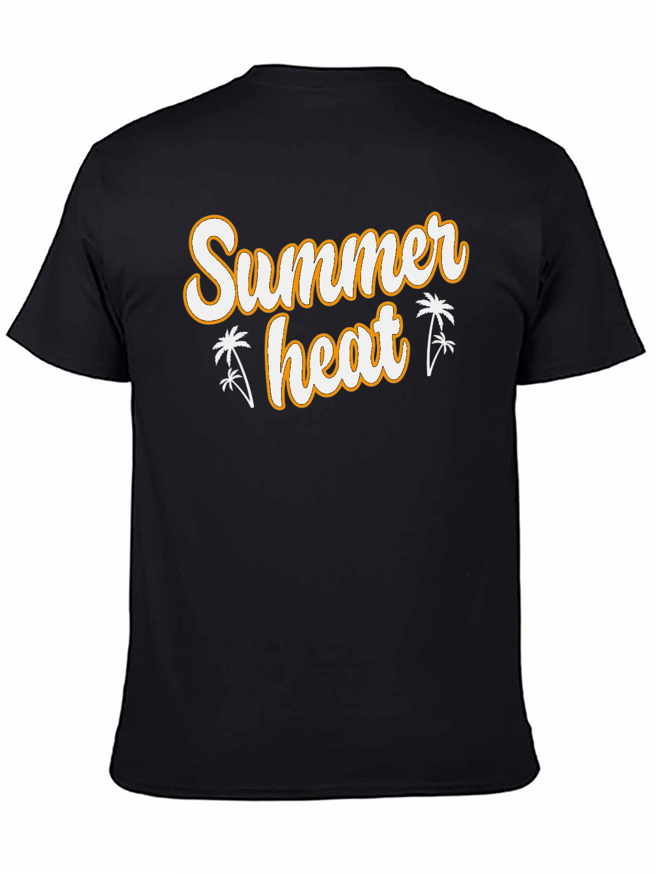 Summer Heat Graphic Tee - Black Cotton T-Shirt
