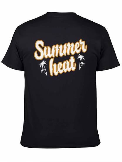 Summer Heat Graphic Tee - Black Cotton T-Shirt