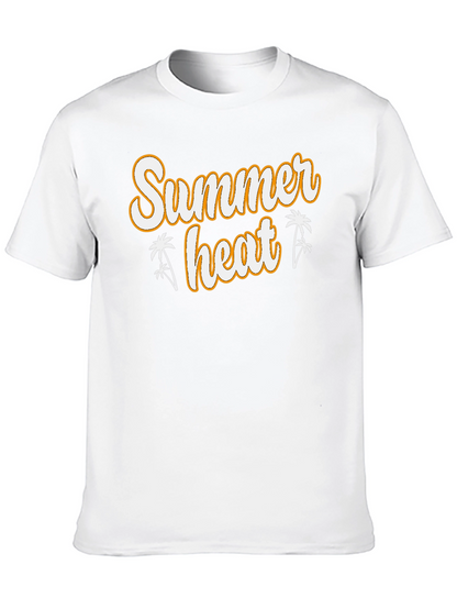Summer Heat Graphic Tee - Black Cotton T-Shirt