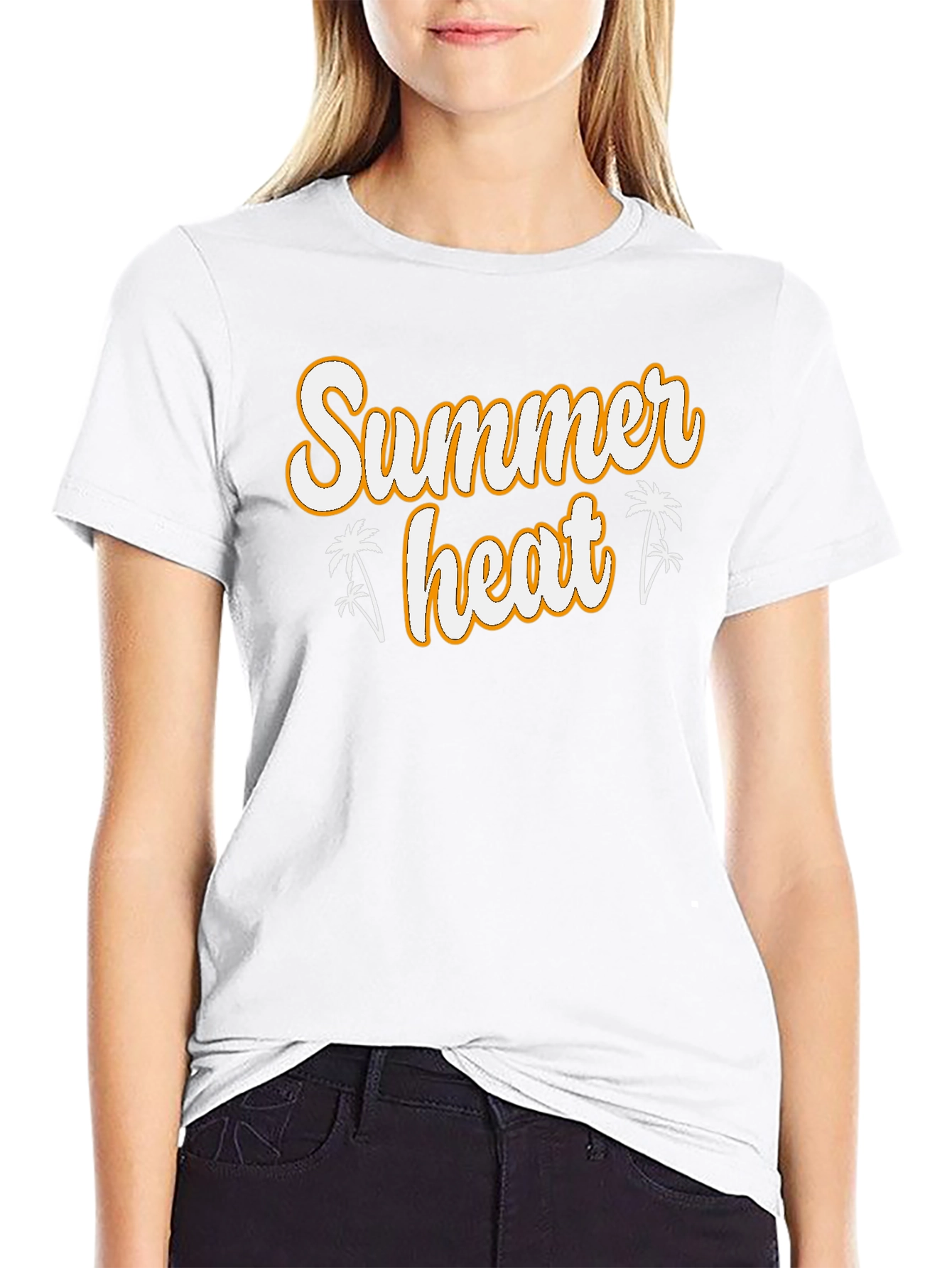 Summer Heat Graphic Tee - Black Cotton T-Shirt