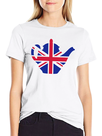 British Teapot Flag Graphic T-Shirt