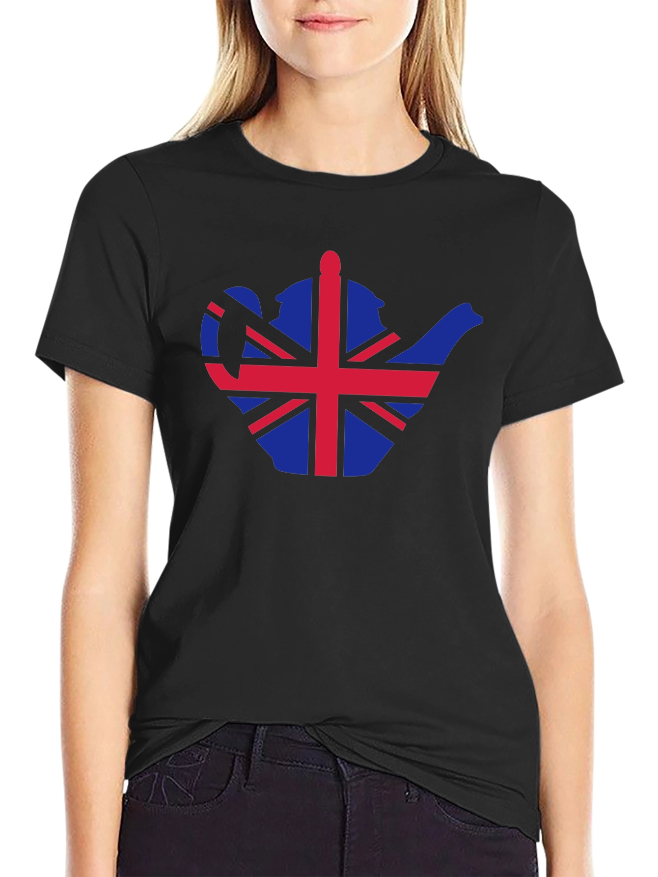 British Teapot Flag Graphic T-Shirt