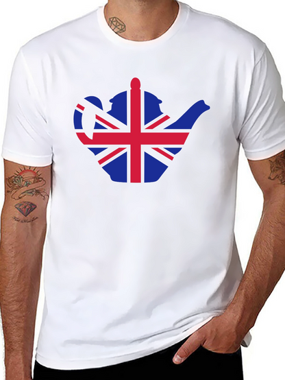 British Teapot Flag Graphic T-Shirt