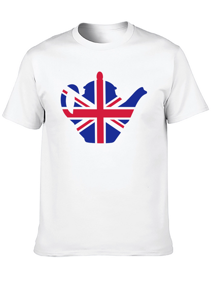 British Teapot Flag Graphic T-Shirt