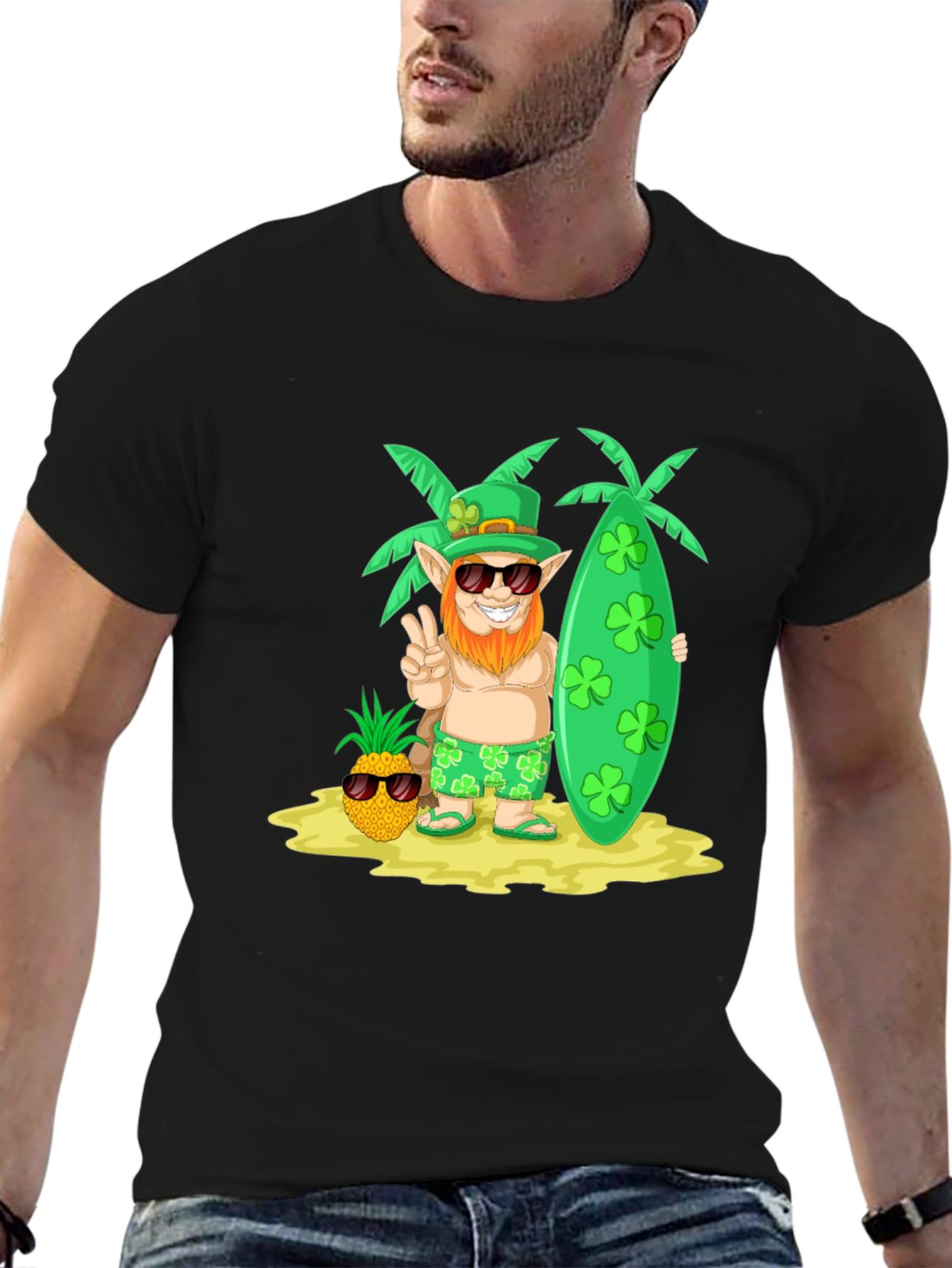 Lucky Leprechaun Beach T-Shirt