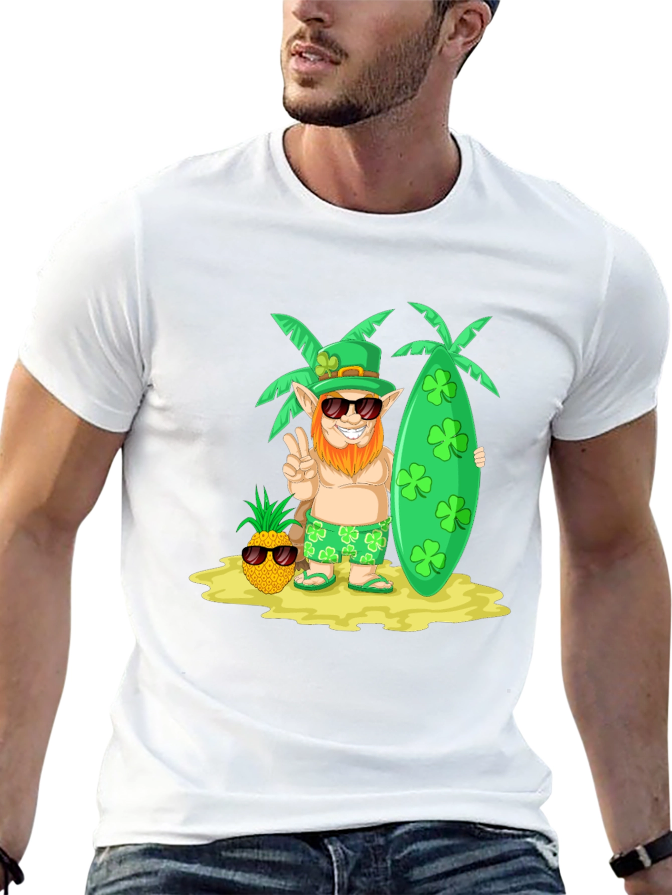 Lucky Leprechaun Beach T-Shirt