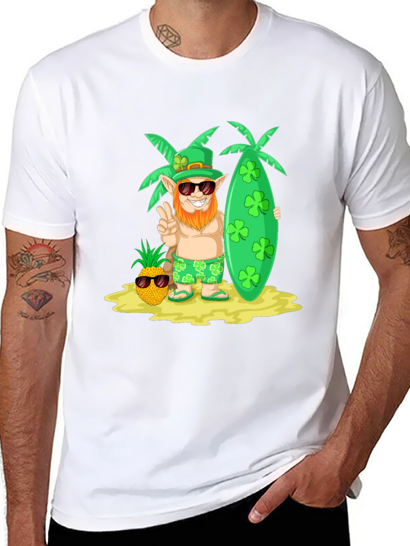 Lucky Leprechaun Beach T-Shirt