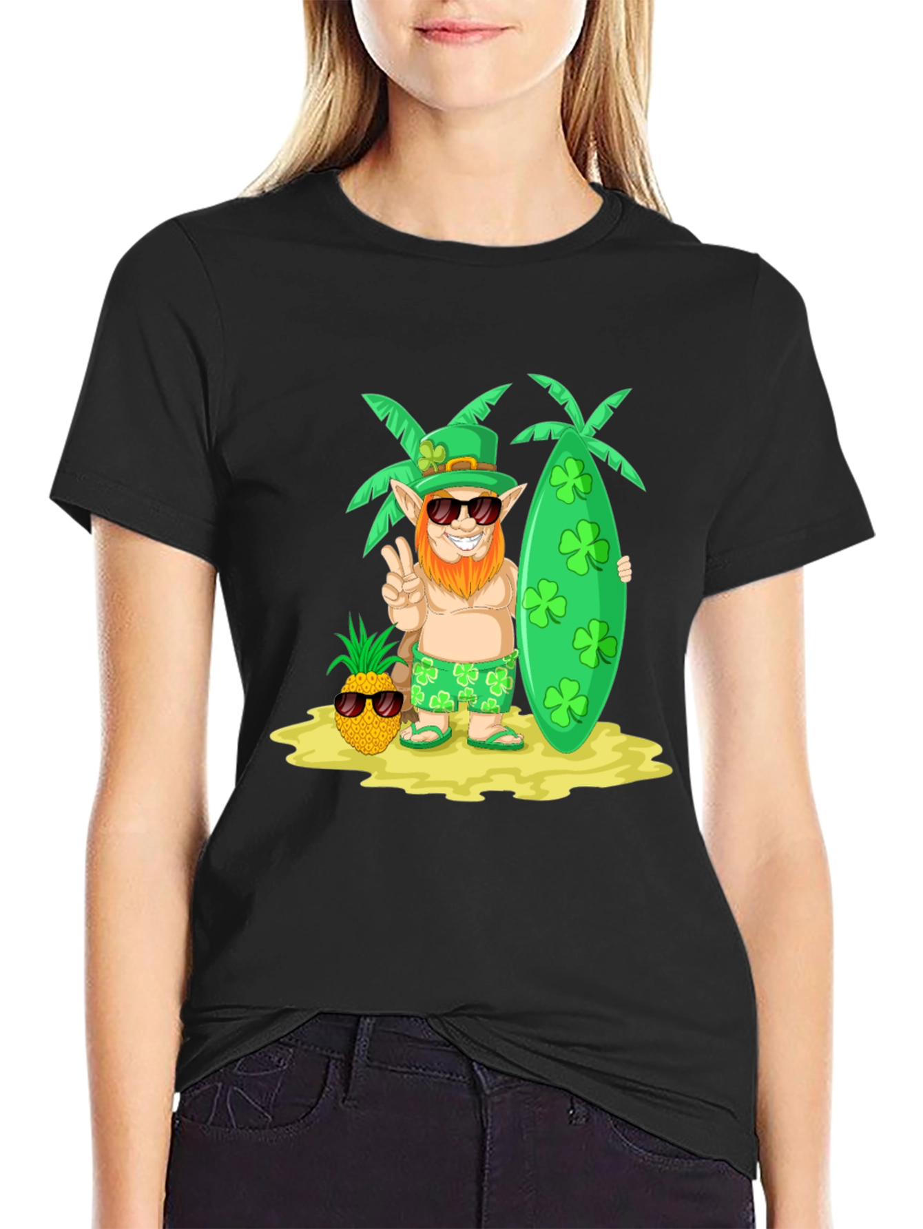 Lucky Leprechaun Beach T-Shirt