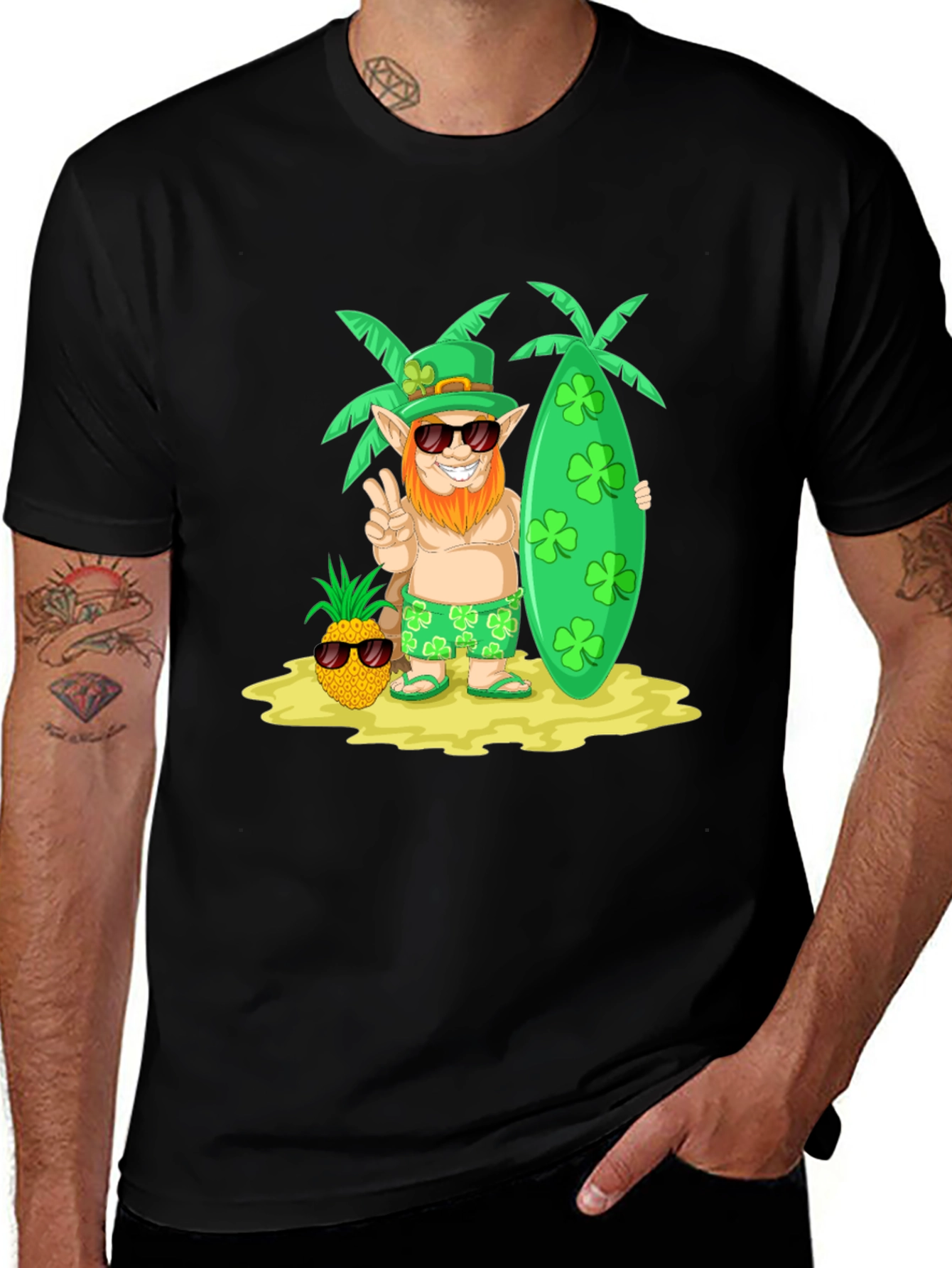 Lucky Leprechaun Beach T-Shirt