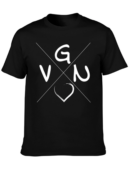 VG&N Heart Graphic Black T-Shirt
