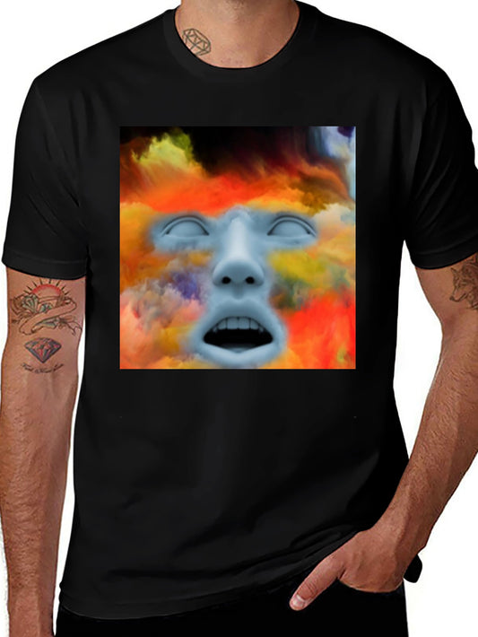 Surreal Face Graphic T-Shirt - Artistic Expression