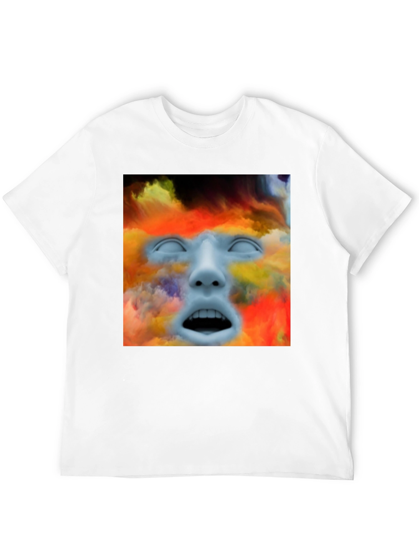 Surreal Face Graphic T-Shirt - Artistic Expression