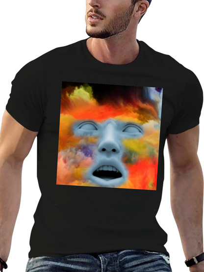 Surreal Face Graphic T-Shirt - Artistic Expression