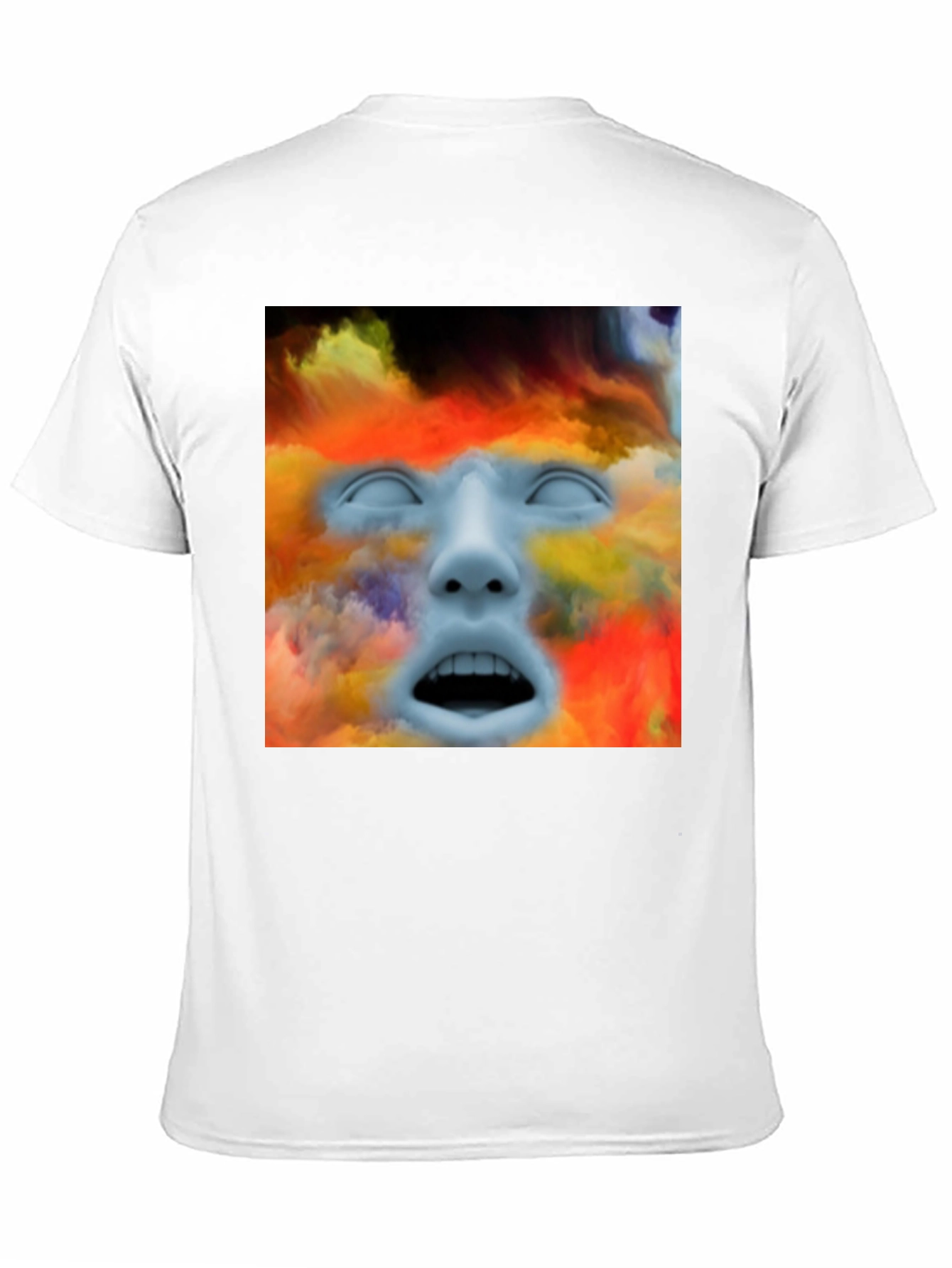 Surreal Face Graphic T-Shirt - Artistic Expression