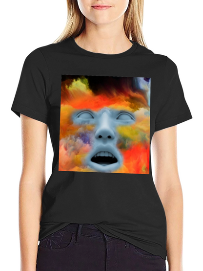 Surreal Face Graphic T-Shirt - Artistic Expression