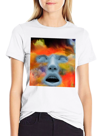 Surreal Face Graphic T-Shirt - Artistic Expression