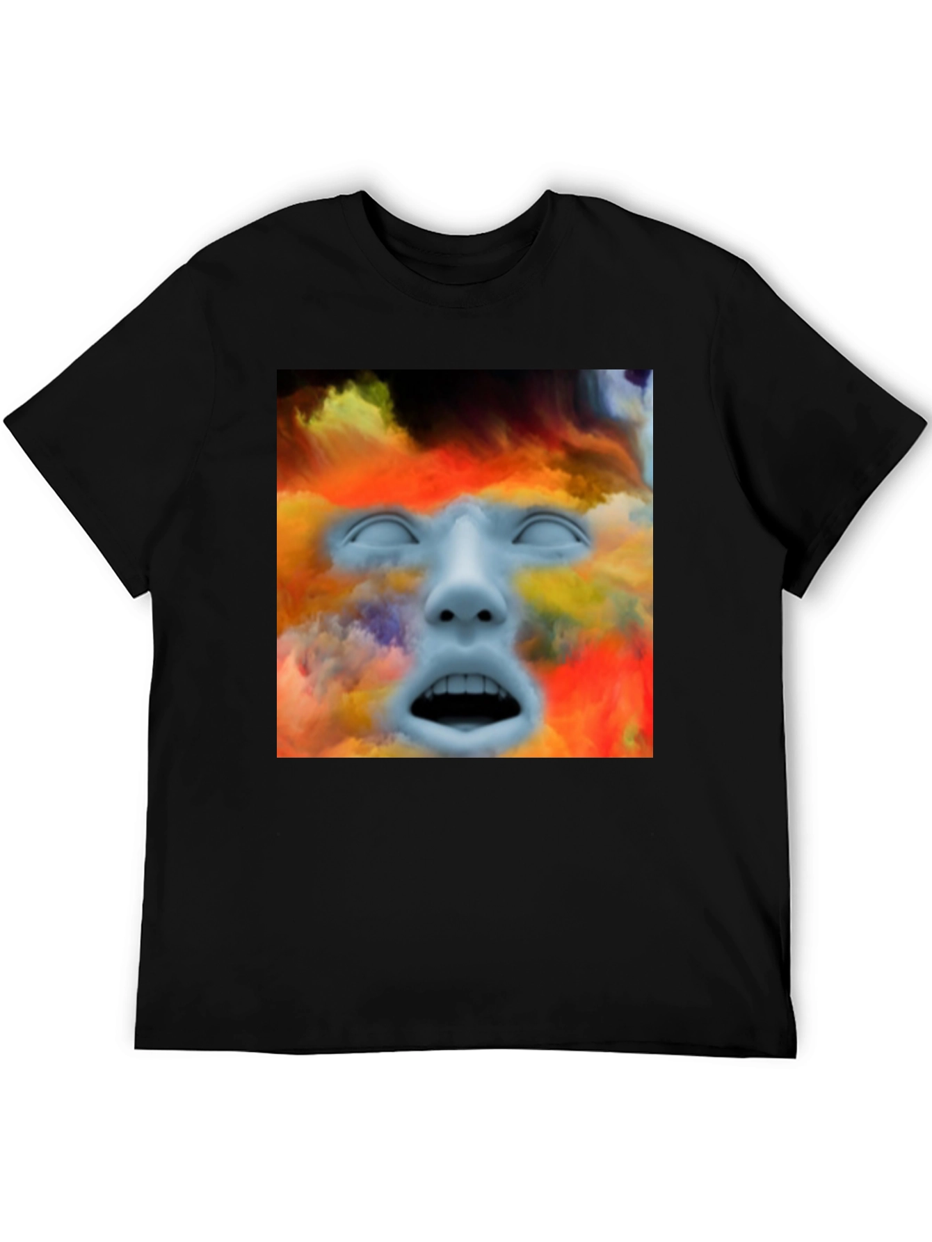 Surreal Face Graphic T-Shirt - Artistic Expression