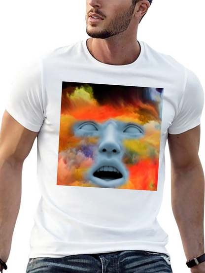 Surreal Face Graphic T-Shirt - Artistic Expression