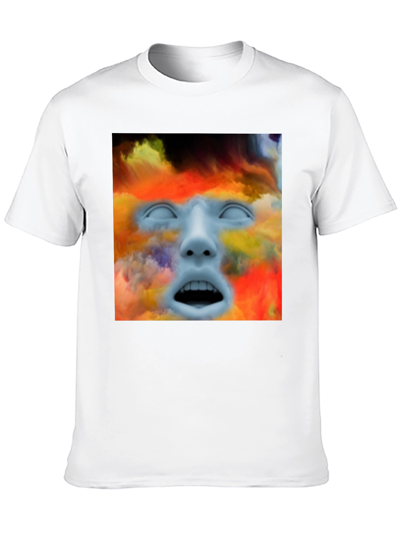 Surreal Face Graphic T-Shirt - Artistic Expression