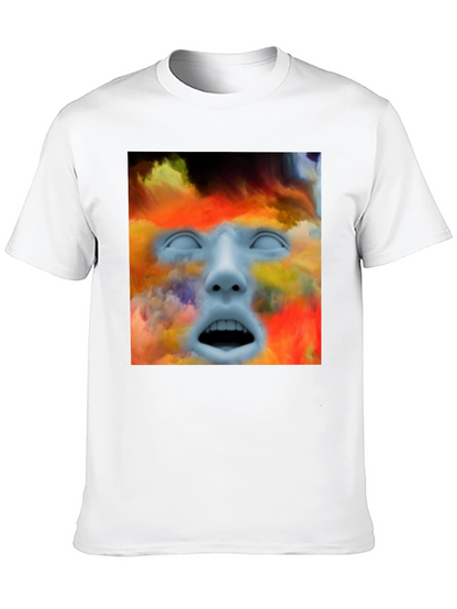 Surreal Face Graphic T-Shirt - Artistic Expression