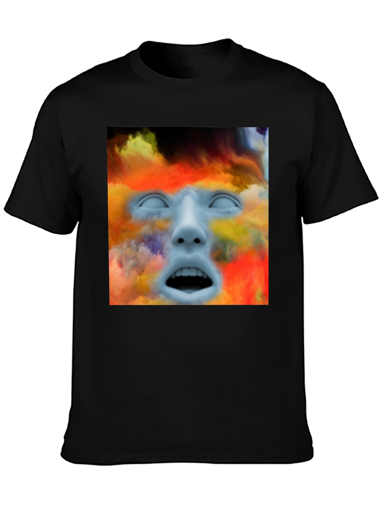 Surreal Face Graphic T-Shirt - Artistic Expression