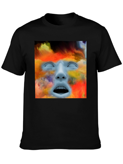Surreal Face Graphic T-Shirt - Artistic Expression
