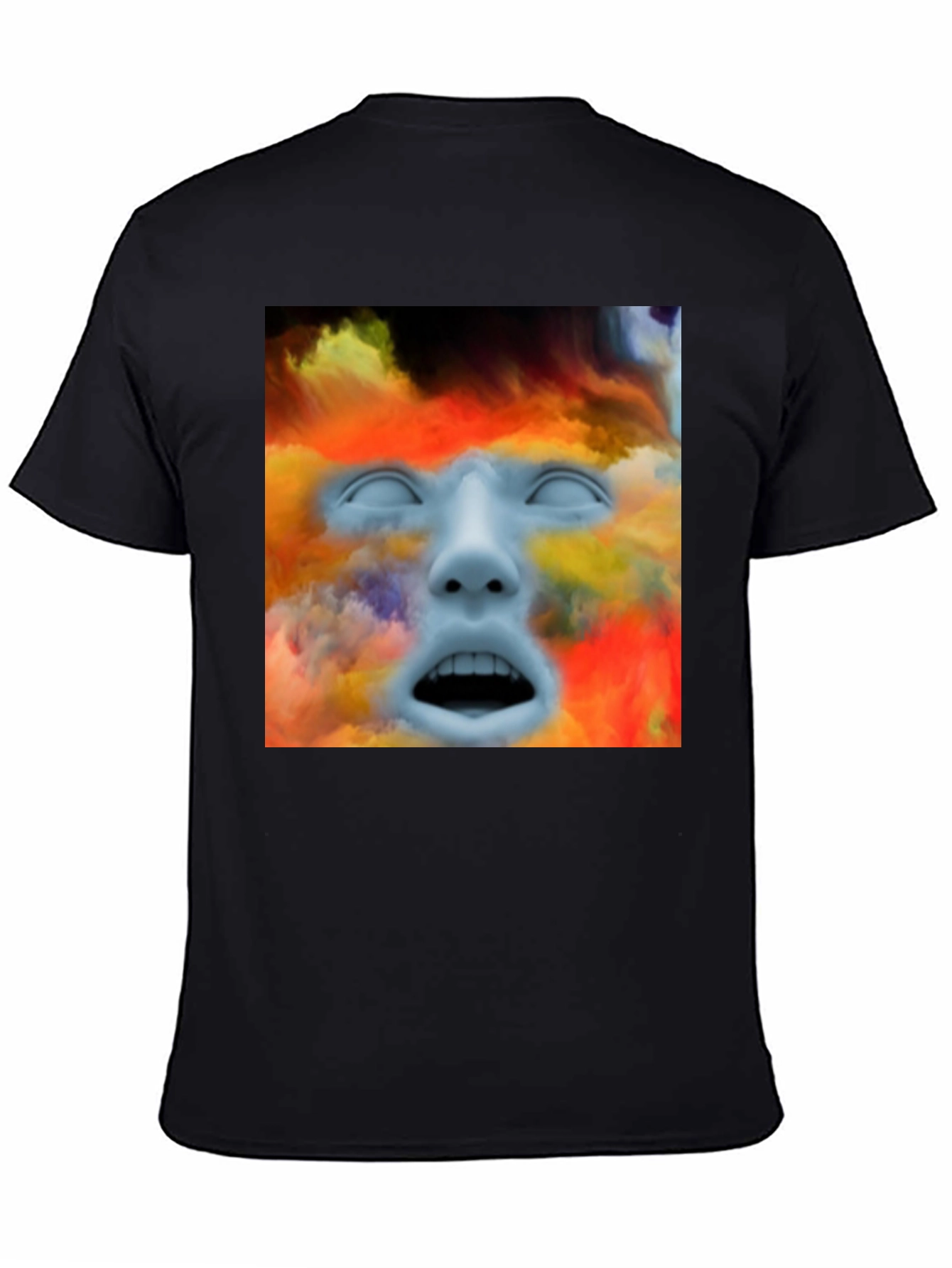 Surreal Face Graphic T-Shirt - Artistic Expression