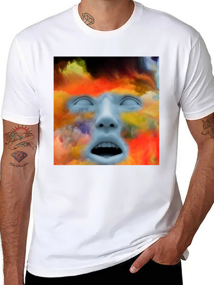 Surreal Face Graphic T-Shirt - Artistic Expression