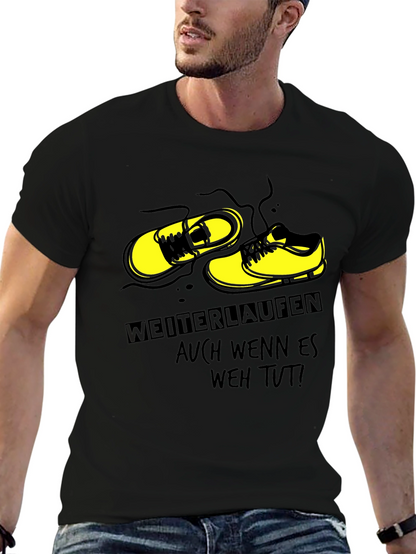 Running Shoes Graphic Black T-Shirt