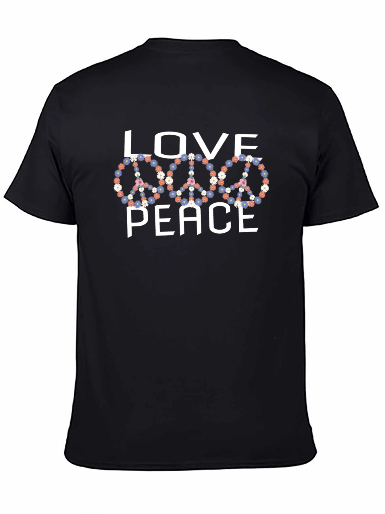 Love Peace Floral Graphic T-Shirt