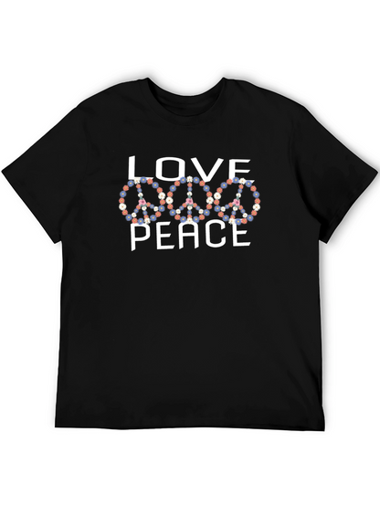 Love Peace Floral Graphic T-Shirt