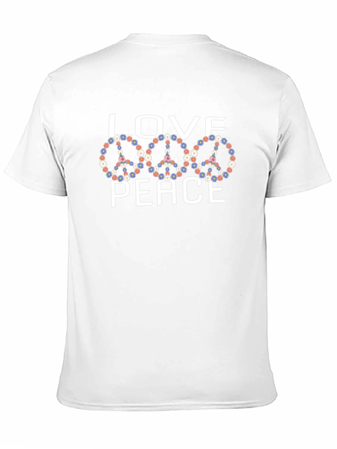 Love Peace Floral Graphic T-Shirt